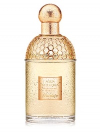 Inspired by nature and created by Guerlain. The AQUA ALLEGORIA form a palette of olfactory emotions centered on the raw ingredients drawing their originality from unexpected combinations of freshly gathered petals, sun-kissed citrus fruit, green and aromatic sensations. Imported.Mandarine Basilic Citrus, aromatic. A singular meeting of flavours and scents, in which radiant mandarin zest blends with the delicious fragrance of basil leaf in a thrilling explosion of freshness. 4.2 oz.