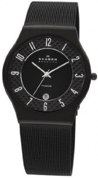 Skagen Denmark Mens Watch Black Titanium Carbon Fiber #233XLTBBC