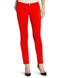 Southpole Juniors Basic Color Skinny Stretch Twill Denim Pant, Red, 7