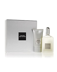 With its elegant, refined heart of natural vetiver superbly blended with sun-drenched citrus, refined spices and prized woods, Tom Ford Grey Vetiver captures the essence of the debonair, charismatic and provocative man.The Tom Ford Grey Vetiver gift set features a 1.7 oz./50 mL Eau de Parfum and 2.5 oz./75 mL After Shave Balm. It's the perfect gift for the holidays!