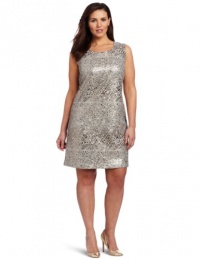 DKNYC Women's Sleeveless All Over Sequin Dress With Exposed Zipper