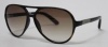 Kenneth Cole New York Sunglass Modified Aviator Brown Plastic, Gradient Lens KC6066 52F