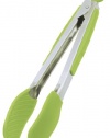 Progressive International 9 Inch Silicone Gripper Tongs,(green)