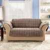 Sure Fit Deluxe Pet fort Loveseat Slipcover, Sable