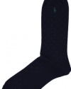 Polo Ralph Lauren Dotted Cotton Pony Socks (10-13, Navy)