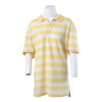 Club Room Polo Men's Yellow Striped Short Sleeve Shirt