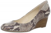 Calvin Klein Women's Saxton Patent Snake Print Wedge Pump