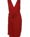 DKNY Women's V-Neck Sleeveless Dress Scarlet 20W