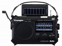 Kaito Voyager KA500IP Solar/Dynamo AM/FM/SW NOAA Weather Radio with Alert & Cell Phone (iPod/iPhone) Charger, Color Black