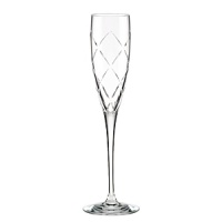 Diamond-shaped cuts delicately catch the light in these classic flutes from kate spade.