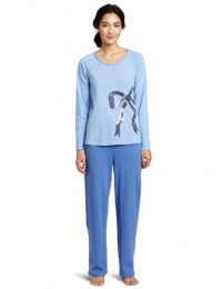 Hue Sleepwear Women's Heathered Fleece Ready Set Go Thermal Sleepwear Set