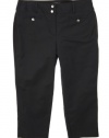 Style&co. Pants, Women's Tummy Control Comfort Capri Pant Ebony Black 14