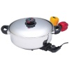 Precise Heat 12 Inch Surgical Stainless Steel Deep Electric Skillet/Slow Cooker Gift Boxed