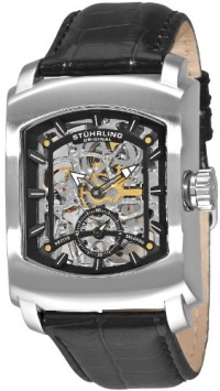 Stuhrling Original Men's 317.33151 Classic Metropolis Midtown Banker Mechanical Skeleton Black Watch