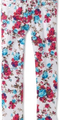 Amy Byer Girls 7-16 Print Skinny Leg Pant, Multi, 10