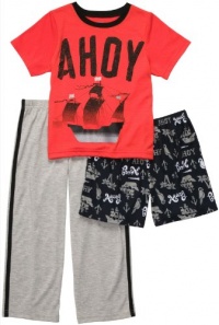 Carter's Boys Pirate 3 Piece Shorts Pants Shirt Combo Pajama Set Kids 4-7 (5)