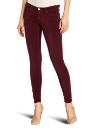 Hudson Women's Krista Velvet Skinny Jean, Bordeaux, 26