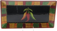 Certified International Caliente Rectangular Platter, 18-1/4-Inch by 10-Inch