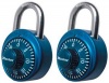 Master Lock 1530T Combination Padlock, Bright Metallic, 2-Pack