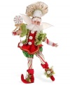 Step into a magical candy land with the Peppermint Dreams fairy from Mark Roberts. Sugary red, white and green accents render this figurine ridiculously festive. Bendable arms and legs mean you can sit or stand him just about anywhere.