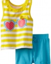 Kids Headquarters Baby-Girls Infant Stripes Top With Short