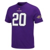 NFL Mens Baltimore Ravens Ed Reed The Eligible Receiver Dark Purple Short Sleeve Basic Crew Neck Tee