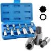 Neiko 10-Piece XZN Triple Square Spline Bit Socket Set, Quality S2 XZN Bits