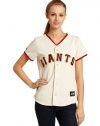 MLB Women's San Francisco Giants Tim Lincecum Ivory Home Short Sleeve 5 Button Synthetic Replica Baseball Jersey by Majestic