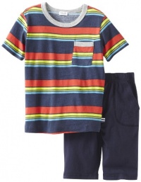 Splendid Littles Boys 2-7 Zuma Stripe Short Set, Barrel, 6X