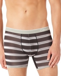 Mix it up with a stripe boxer brief from Calvin Klein, crafted in cotton with stretch for comfort.