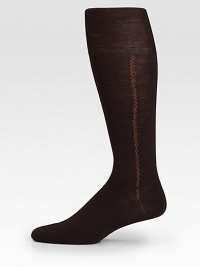 Over-the-calf socks featuring a vertical-chain stripe detail.80% wool/20% nylonMachine washMade in Italy of imported fabric