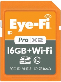 Eye-Fi 16GB Pro X2 SDHC Class 10 Wireless Flash Memory Card Frustration Free Packaging EYE-FI-16PC-FF