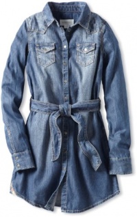 Diesel Girls 7-16 Daigis Denim Shirt Dress, Indigo, X-Large