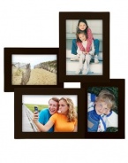 Malden Concept Espresso Wood 4-Opening Collage Frame, 2- 3 by 5-Inch and 2- 4 by 6-Inch