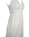 Fappac Women's Comfort Ballon Hem Dress - White - Large