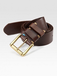 A smooth, simple design finely crafted in genuine leather.LeatherAbout 1½ wideImported