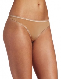 Calvin Klein Women's Naked Glamour Thong, Buff, Medium