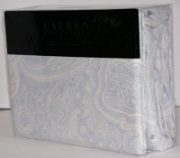 Lauren Ralph Lauren King Sheet Set Ink Blue Paisley on Cream