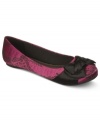 For a flat shoe, the Addie by Fergalicious are pretty dressy. Round out your look with this satin style.