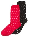 Lots of spots, these kate spade trouser socks are a lively take on patterned hosiery.