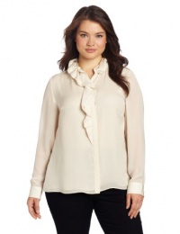 Jones New York Women's Plus-Size Twist Front Blouse