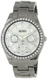 XOXO Women's XO5297 Rhinestone Accent Gun Metal Bracelet Watch