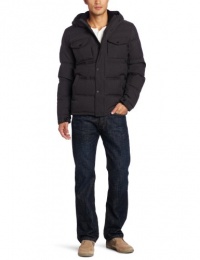 Levi's Men's Herringbone 2 Pocket Hooded Puffer Jacket