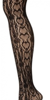 Hue Women's Python Net Tight, Black, Medium-Large