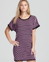 Get set for bed in statement stripes with this laid-back sleepshirt from DKNY.