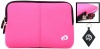 Disney P7100PD 7-Inch Princess Portable DVD Player Case, Neoprene Sleeve with Dual Internal Hidden Pockets. Color: Black / Magenta + NuVur ™ keychain (ND09FTM1)