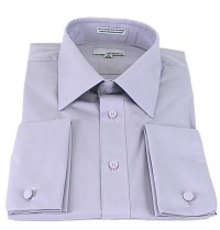 Modena Mens Solid Lavender French Cuff Dress Shirt