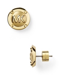 Strong but simple. This pair of silver-plated studs from Michael Kors are the perfect earrings for everyday - wear them as as shapely showpiece.