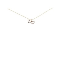 Dogeared 2 of Hearts Rose Gold Dipped Necklace