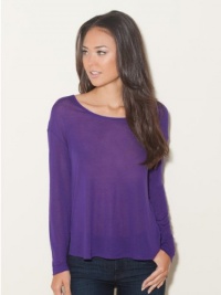 GUESS Melissa Long-Sleeve Top, ROYAL AMETHYST (SMALL)